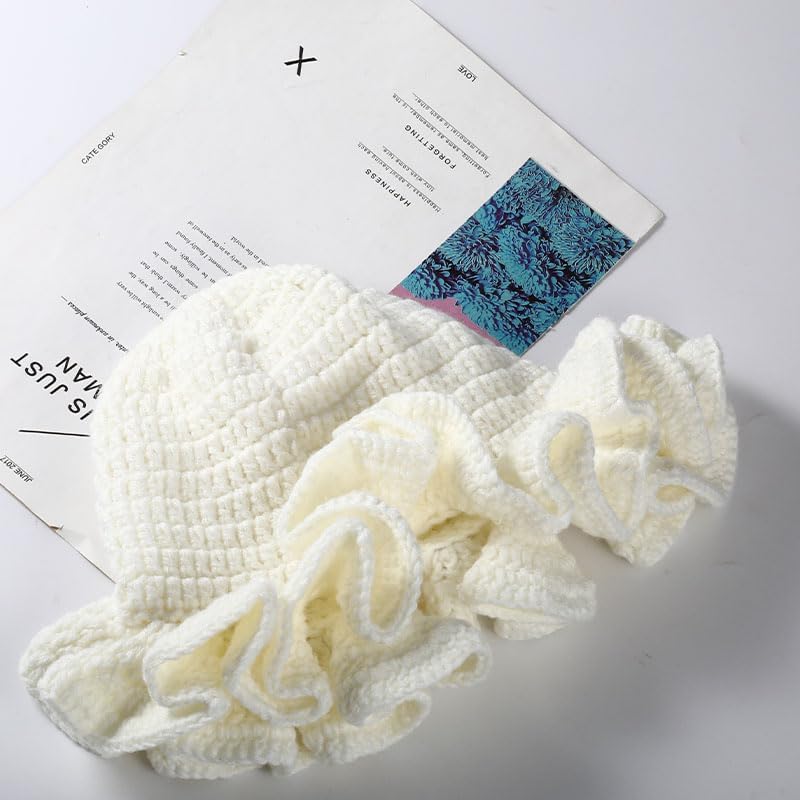 Ahouws Sombrero de Crochet para Mujeres, Gorra de Cubo a la Moda, G...