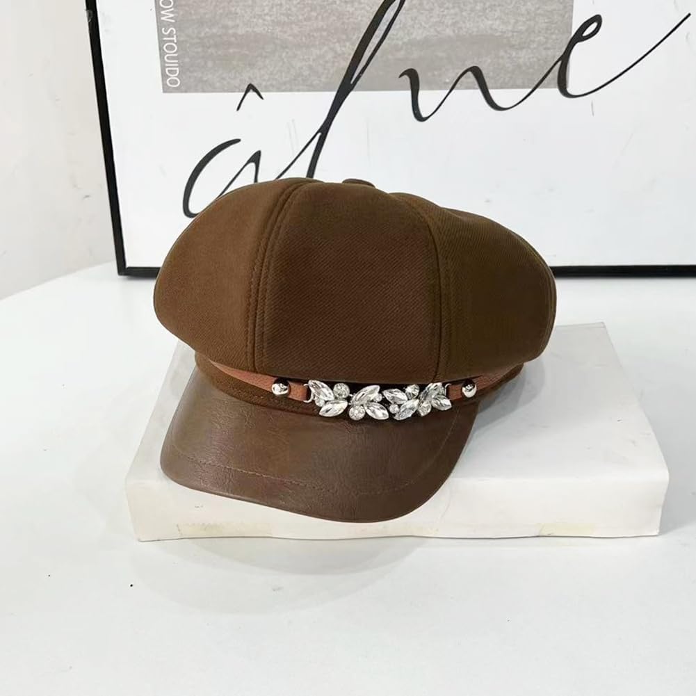 Besforta Gorra Newsboy para mujer, boina de taxista de moda frances...