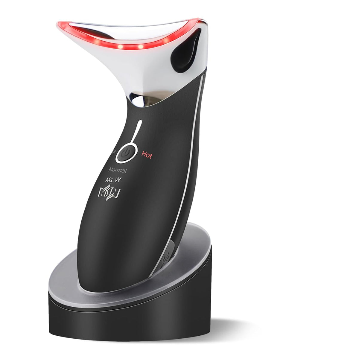 Masajeador facial, dispositivo de cuello de cara y luz roja con aju...