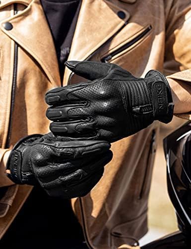 INBIKE - Guantes de motocicleta para hombres de cuero perforado gen...