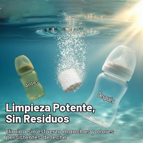 AURAKICH Paquete de lavadora de biberones + 240 tabletas de detergente