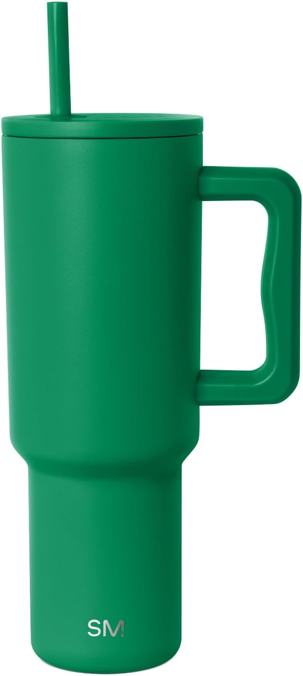 Simple Modern Tumbler with Handle and Straw | 40oz | Striped | Trek...