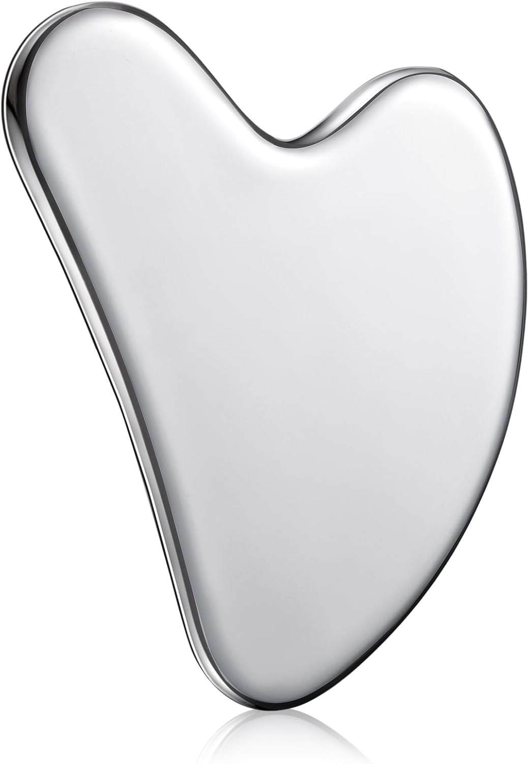 Nuanchu Herramienta facial Gua Sha de acero inoxidable 304, plata,...