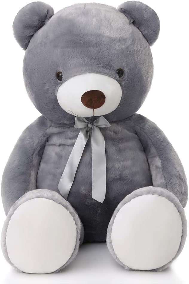 MaoGoLan Oso de peluche color gris gigante de 47 pulgadas y 4 pies,...