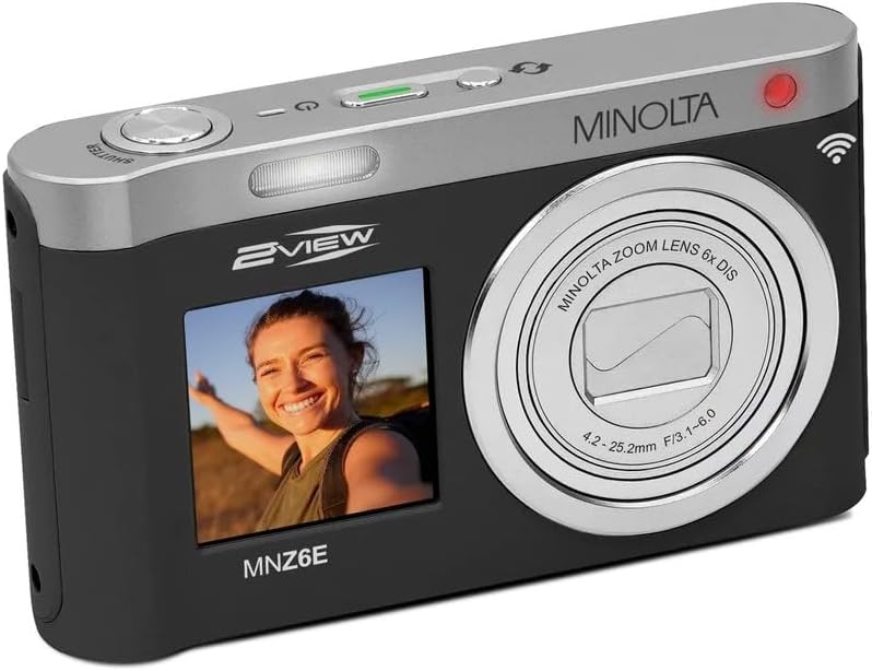 Cámara digital Minolta MNZ6E 64MP 4K Ultra HD Wi-Fi con pantalla LC...