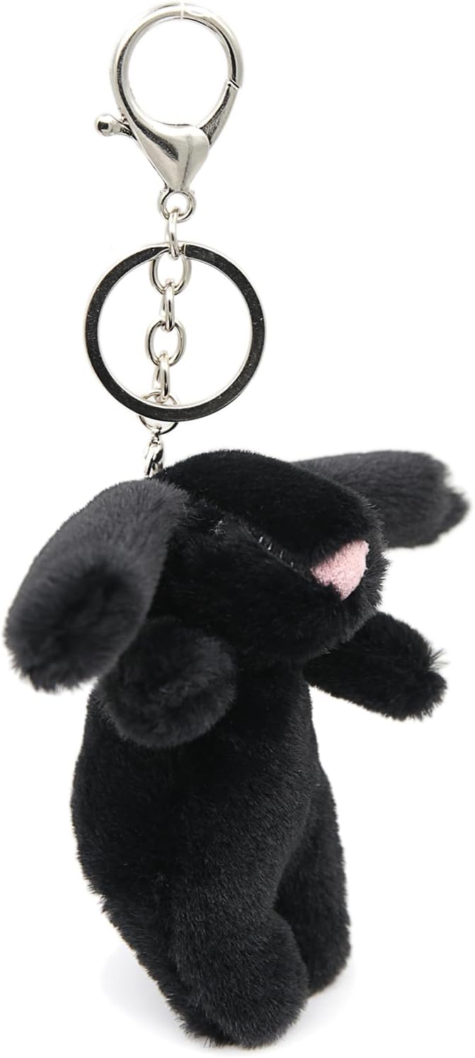Miokkley Lindo llavero de peluche de conejo para mochila, mini llav...