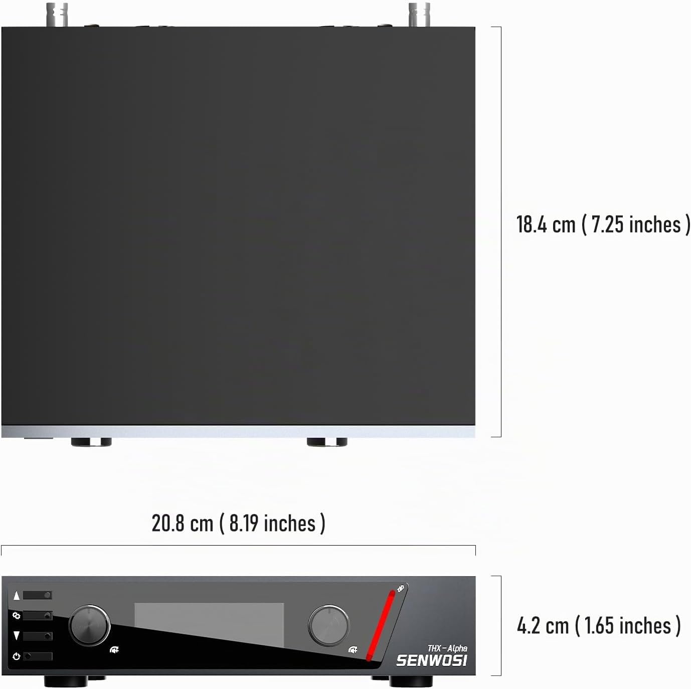 SENWOSI Sistema de micrófono inalámbrico UHF de doble canal con esc...