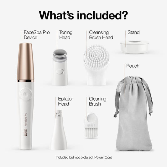 Braun Depiladora facial Facespa Pro 911, depilación facial para muj...