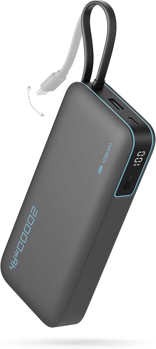 CUKTECH Banco de energía de 45W 20000mAh, cargador de viaje portáti...