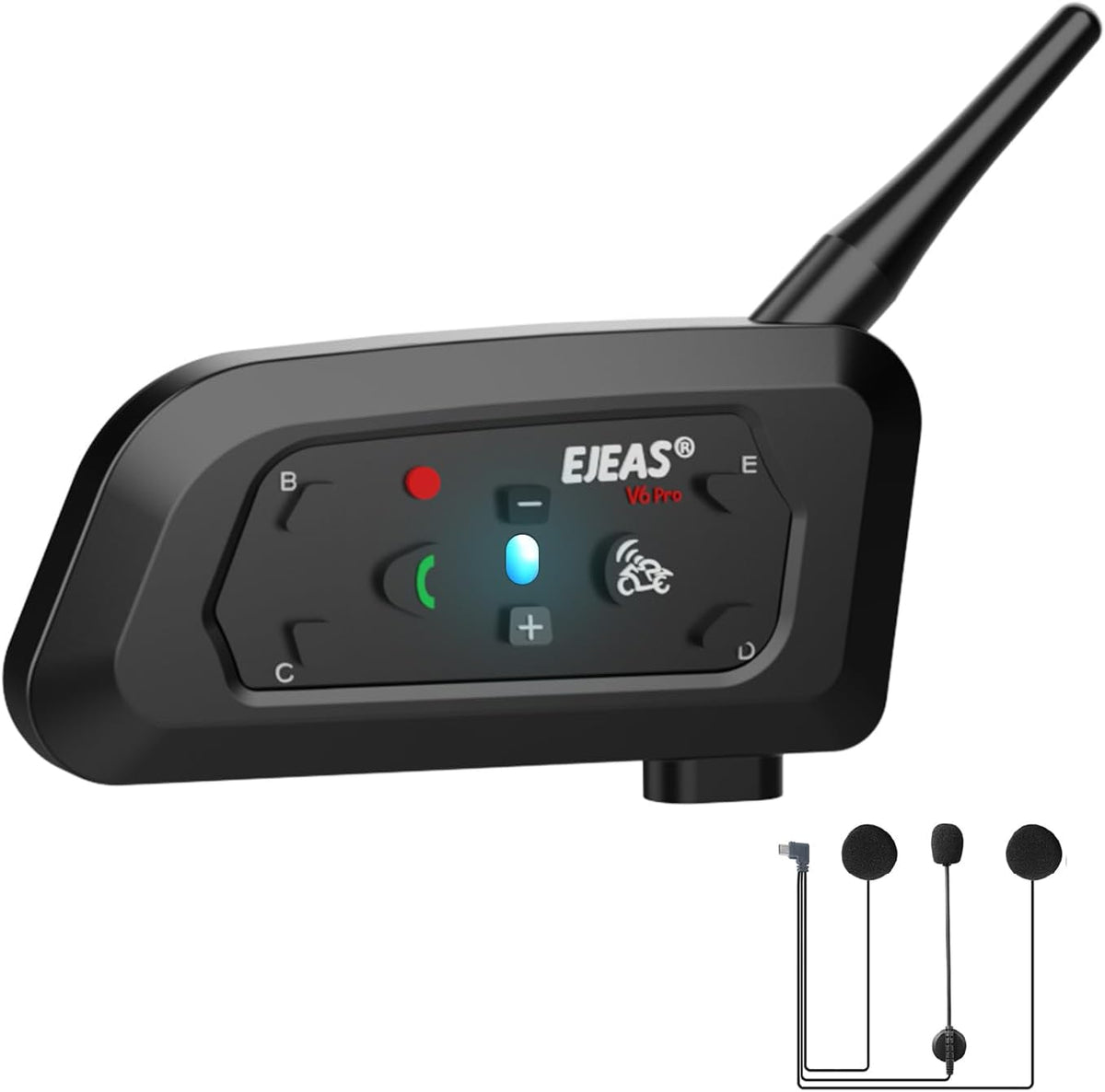 Novamente V6 Pro+ - Casco de motocicleta Bluetooth Intercomunicador...