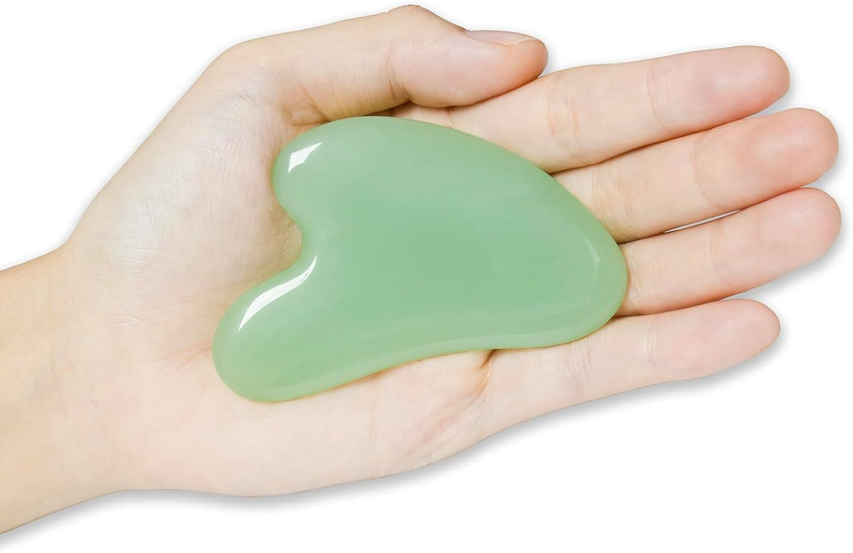 YAMHOHO Herramienta de masaje de piedra de jade Gua Sha, herramient...