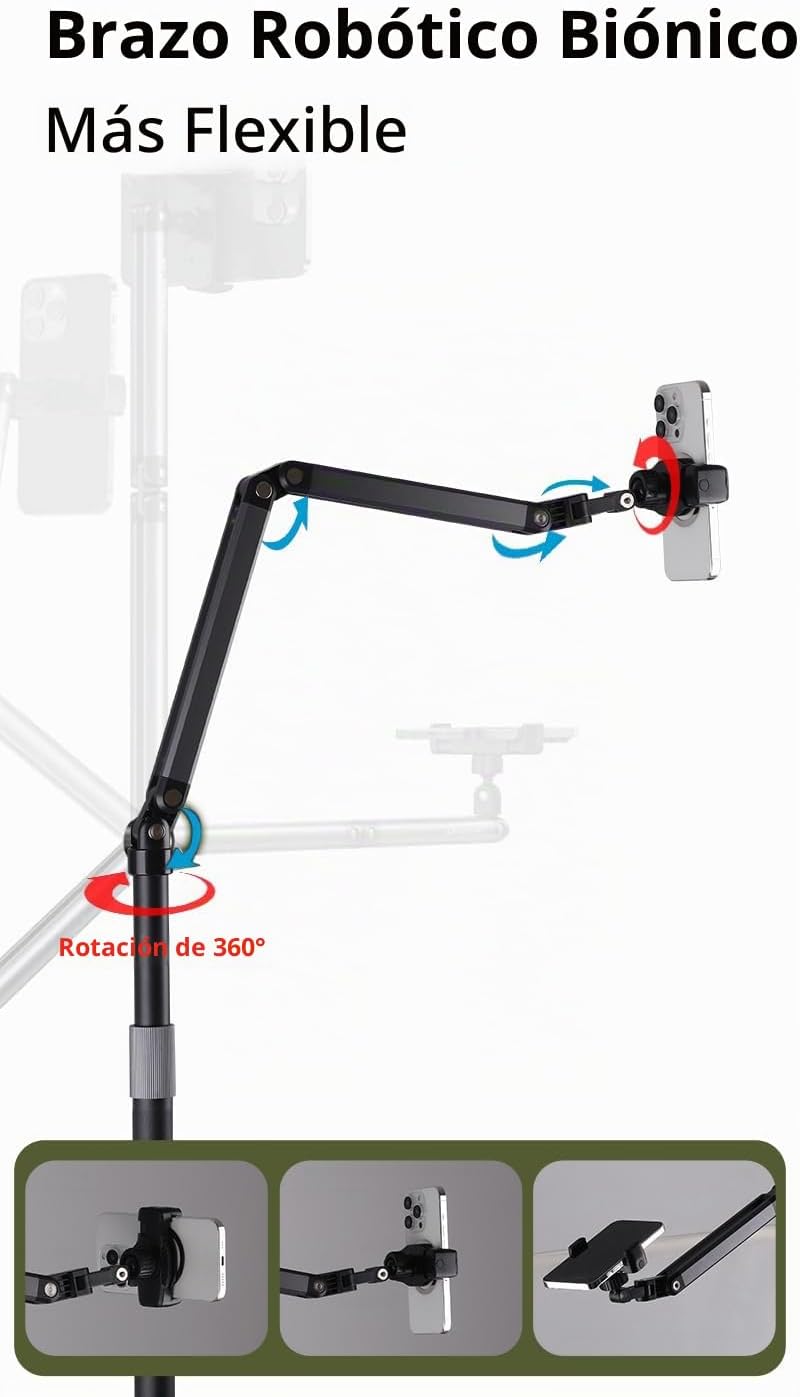 Soporte de teléfono Hocoder para piso para grabación, soporte de te...