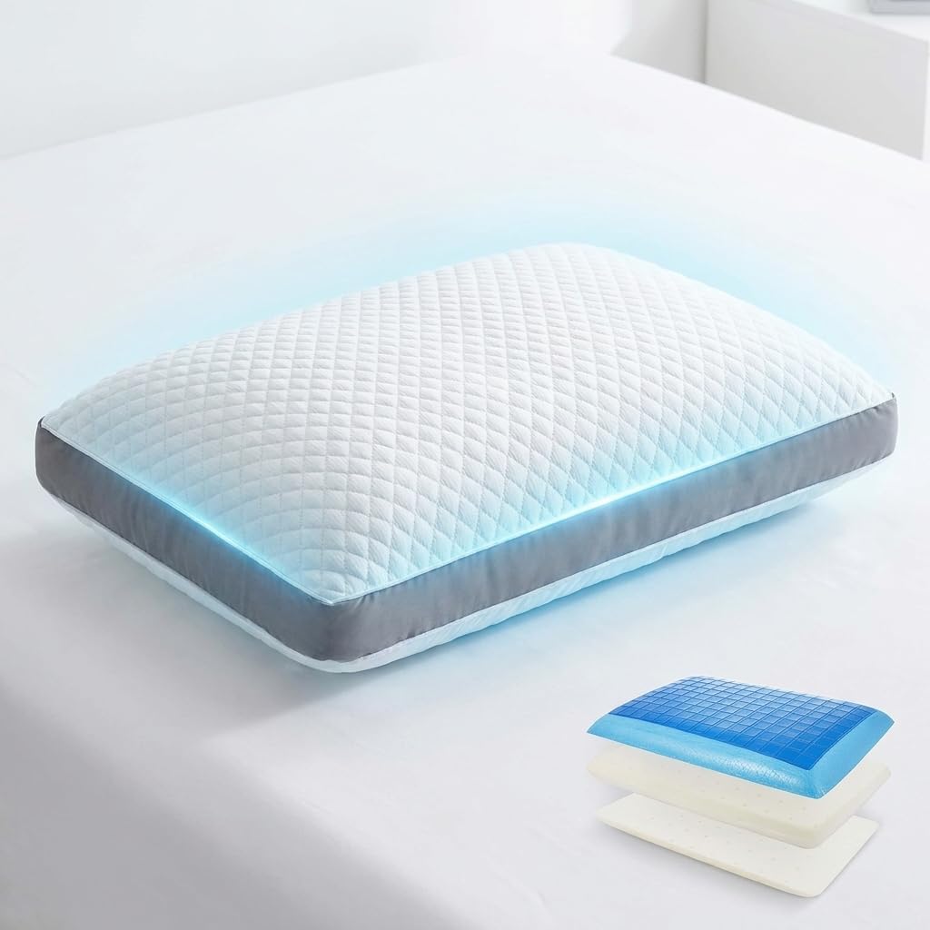 Perfect Cloud Almohada de espuma viscoelástica, diseño refrescante,...