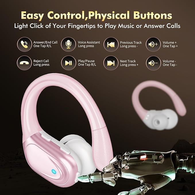 HAOYUYAN Auriculares inalámbricos, auriculares Bluetooth deportivos...