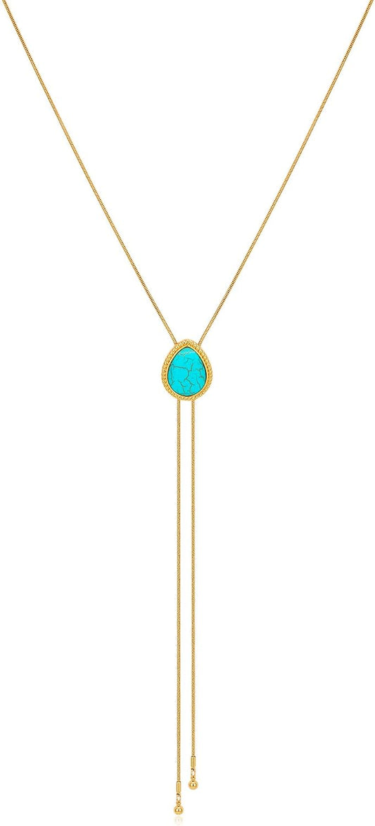 NEPULOY Collar de Vaquera Occidental para Mujer - Cadena Larga de E...