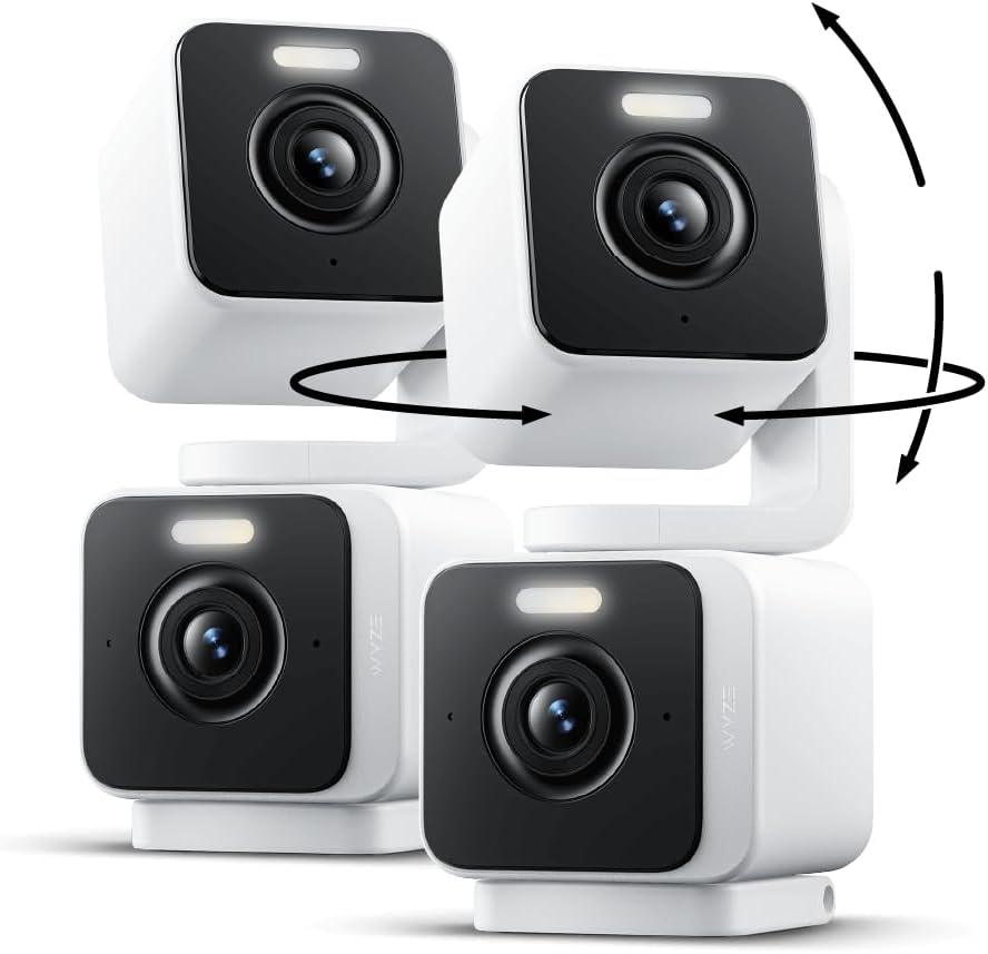 WYZE Duo Cam Pan, paquete de 2 unidades, para interiores y exterior...