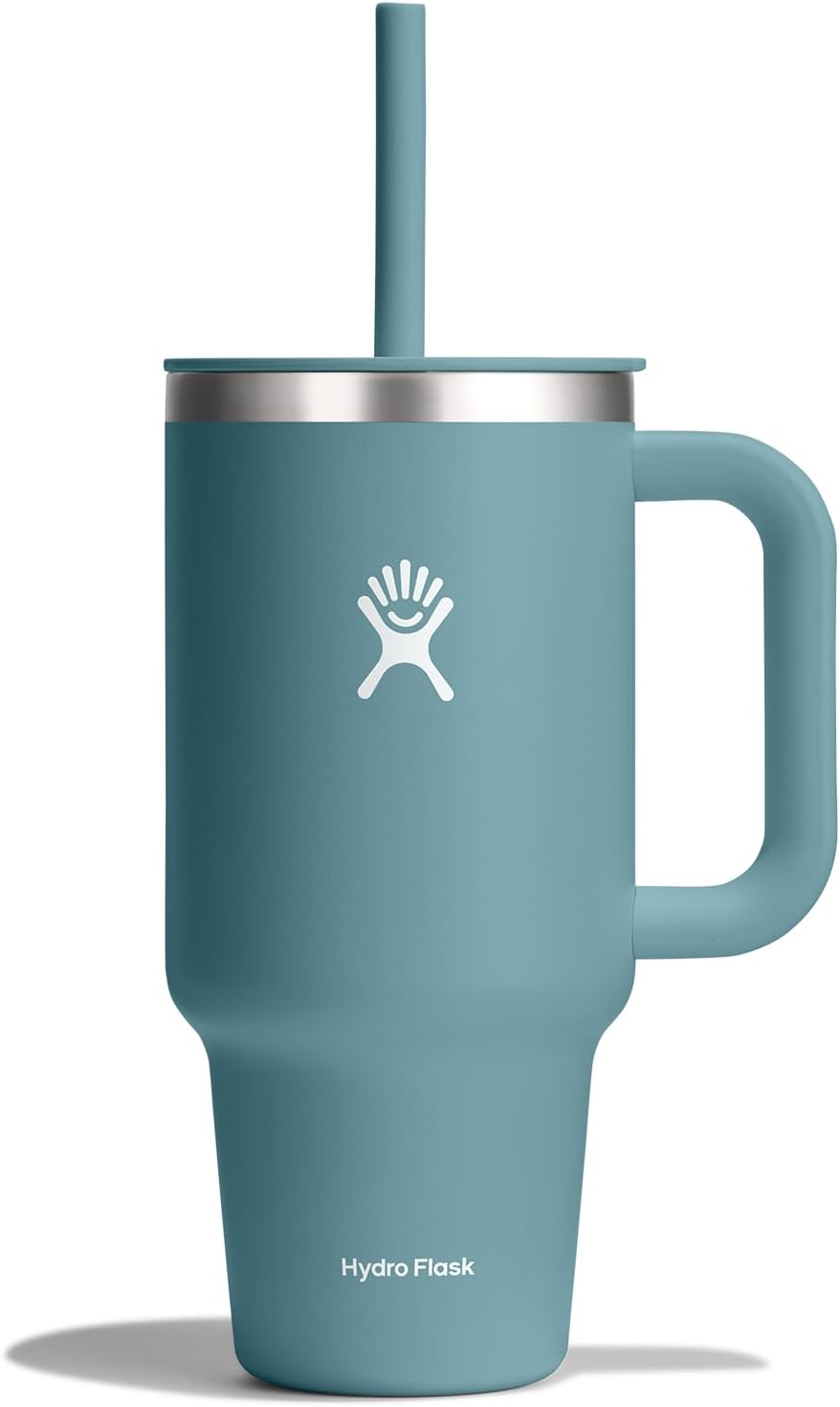 Hydro Flask Vaso de viaje de 40 onzas con asa, tapa y pajita - Acer...