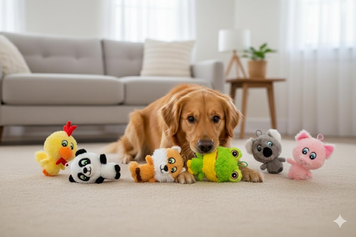Multipet Knobby Noggins - Juguete de peluche para perros de 2.5 pul...