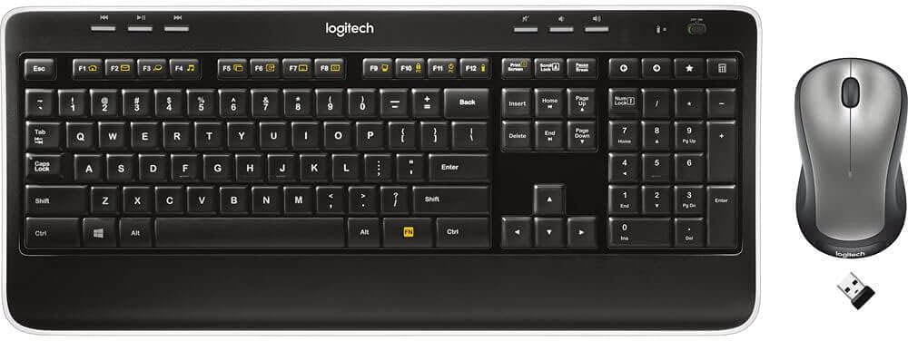 Logitech Combo de teclado y mouse inalámbricos MK520