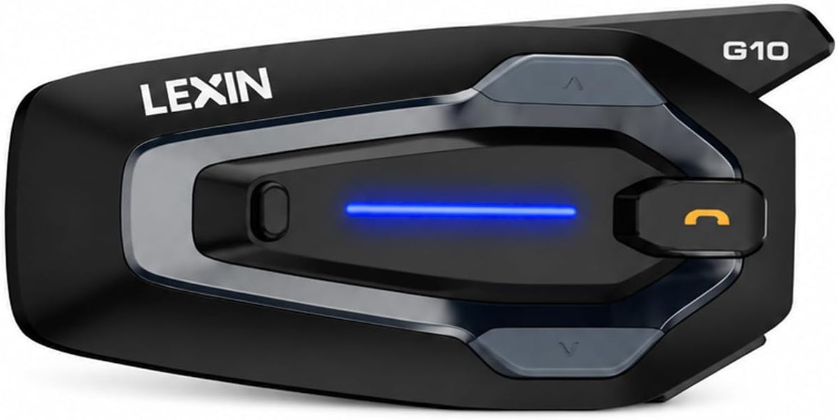 LEXIN Auriculares Bluetooth G10 para casco de motocicleta, sistema...