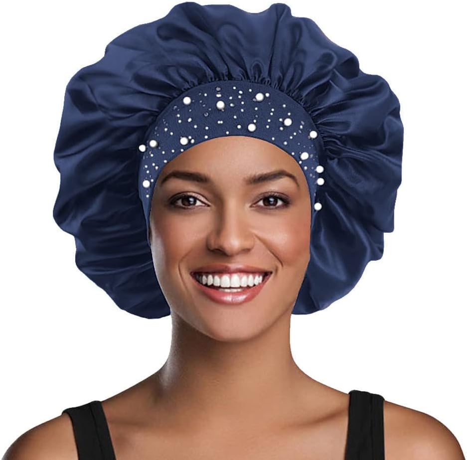 YeeMan Gorro de pelo con perlas brillantes y diamantes de imitación...