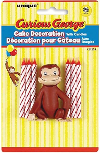 Curious George - Decoración para pastel con 6 velas | Calidad premi...