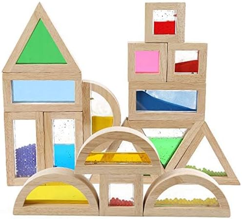 Grandes bloques de madera para niños pequeños de 16 piezas, bloques...