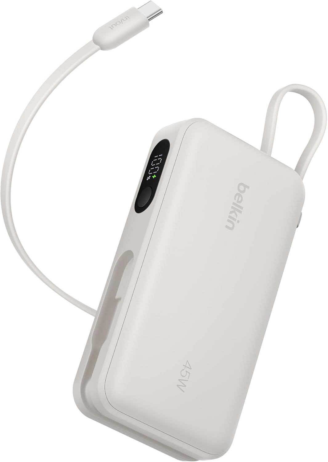 Belkin 10000mAh 45W Cargador portátil Power Bank con cable USB C in...