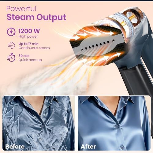 Vaporizador al vacío para ropa, vaporizador y plancha 2 en 1 de 120...
