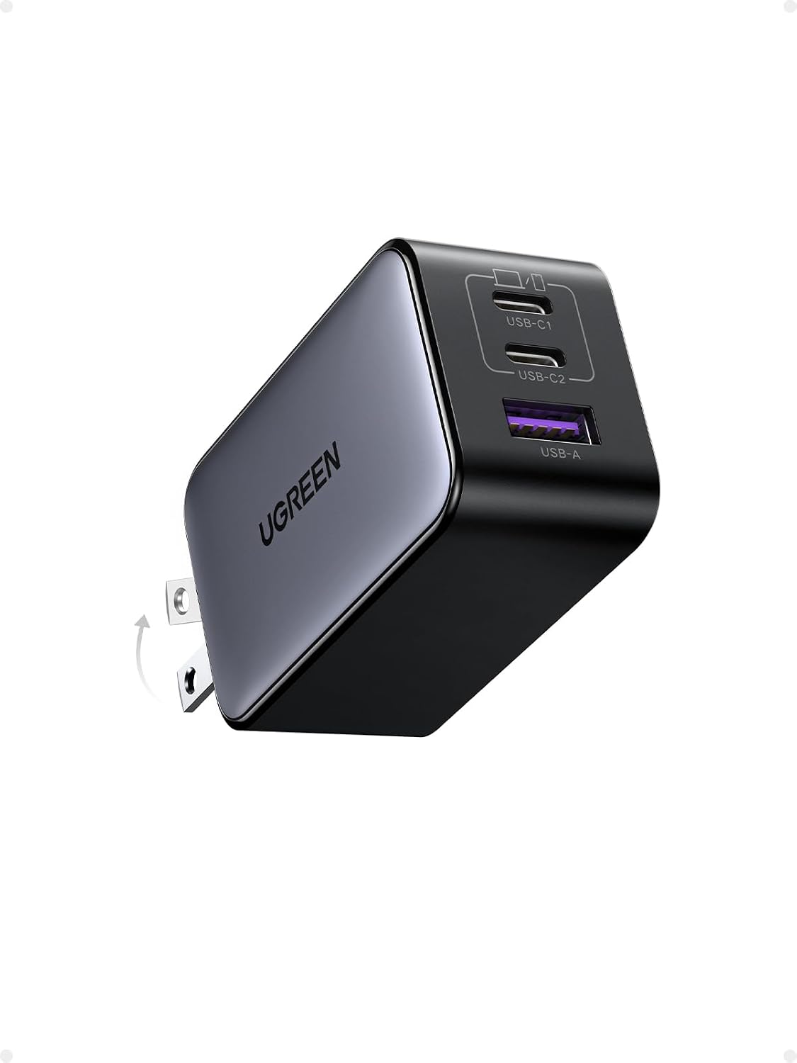 UGREEN Nexode Cargador de pared GaN USB C de 65W, adaptador de corr...