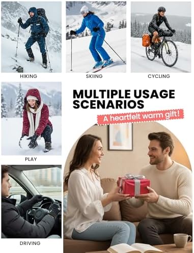 AURUZA - Guantes de invierno con cremallera para hombre y mujer, gu...