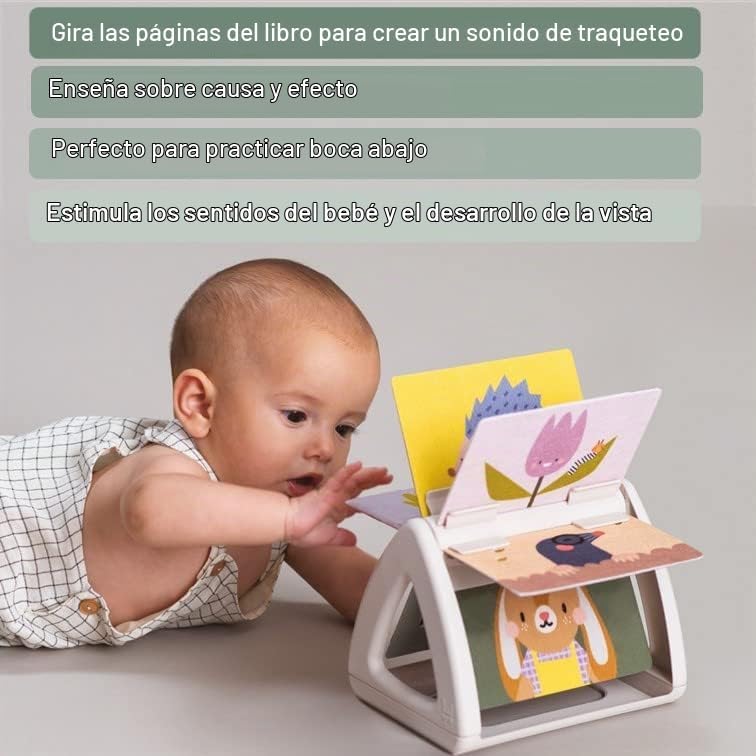 Taf Toys Libro de Actividades con Sonajero de Alto Contraste para T...