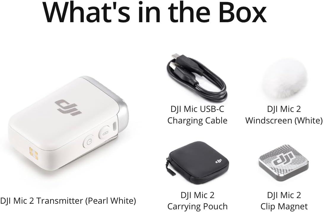 DJI Transmisor Mic 2 (blanco perla), micrófono inalámbrico | Cancel...