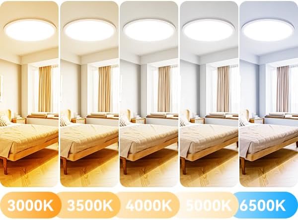 zemty - Paquete de 6 luces led de techo empotradas de 12 pulgadas,...