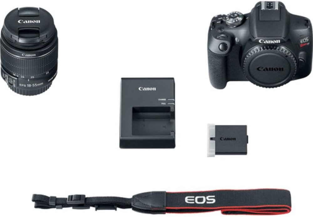 Cámara DSLR Canon EOS Rebel T7 con lente de 18-55 mm incluida con t...