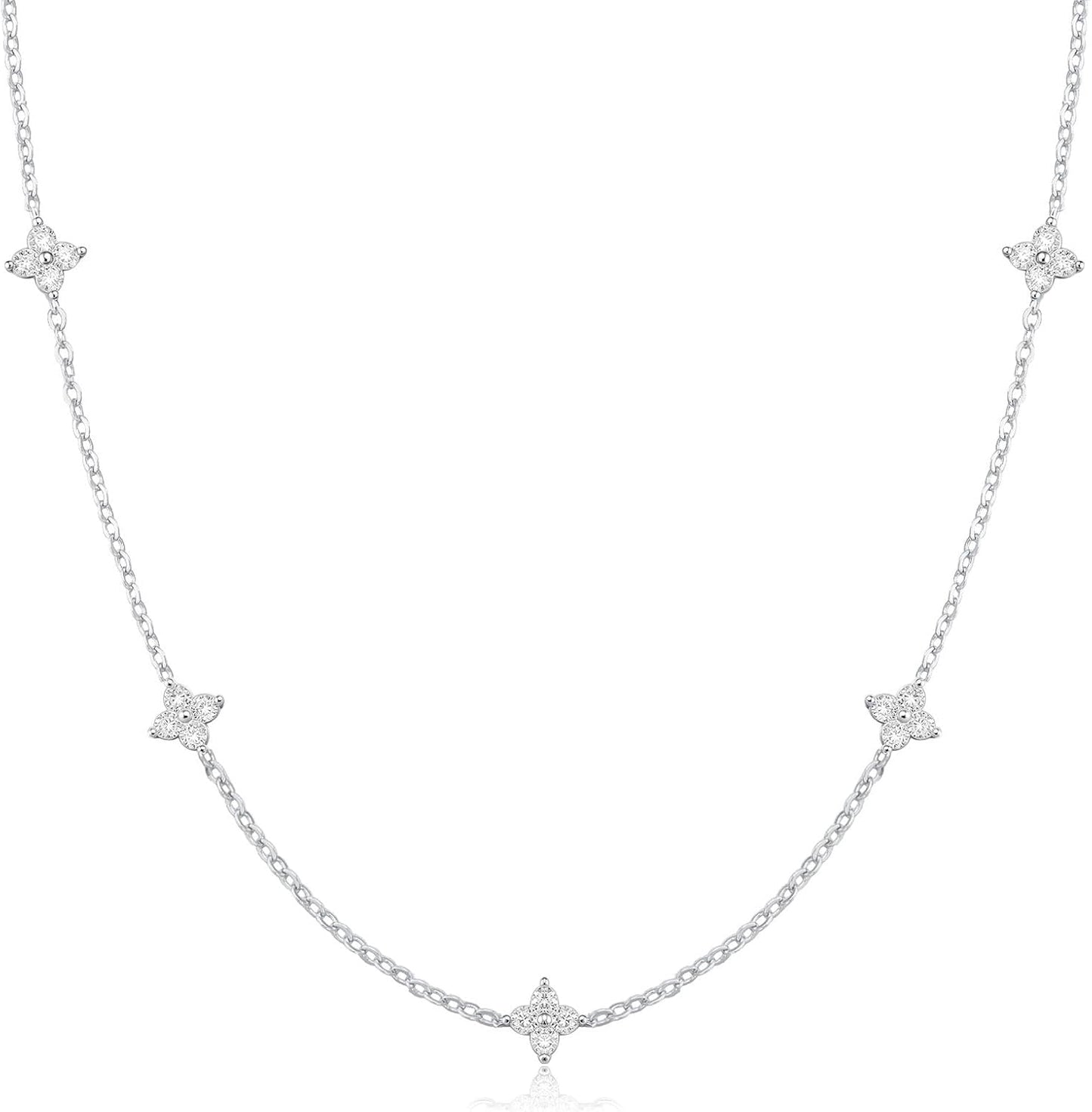 CUEZIY Delicados collares de plata y oro para mujer, lindo collar d...