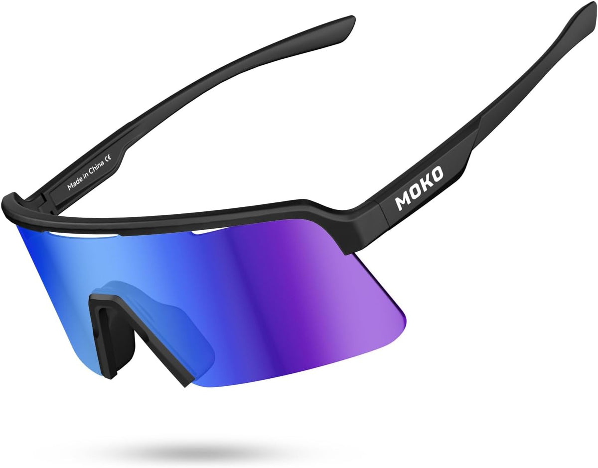 MoKo Gafas de sol polarizadas para correr para hombres y mujeres, u...