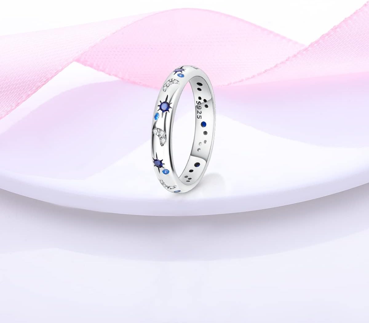Hapour Anillo de Plata de Ley 925 para Mujer, Anillos Eternos Preci...