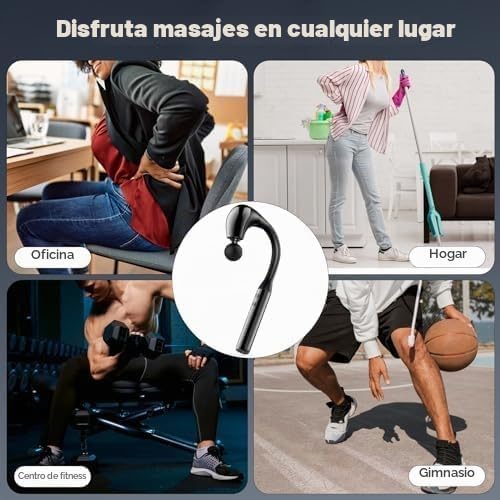 Fronnor Pistola de masaje de tejido profundo con mango extendido, r...