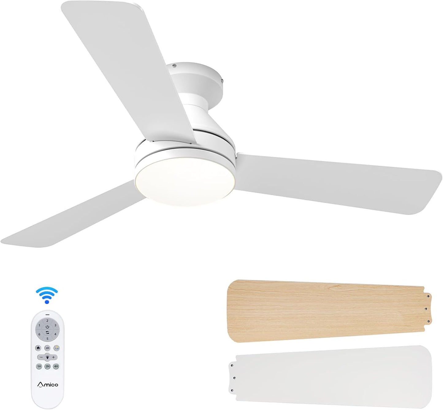 Ventiladores de techo Amico con luces, ventilador de techo de 42 pu...
