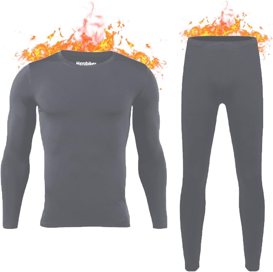 HEROBIKER - Conjunto de ropa interior térmica para hombre, pantalon...
