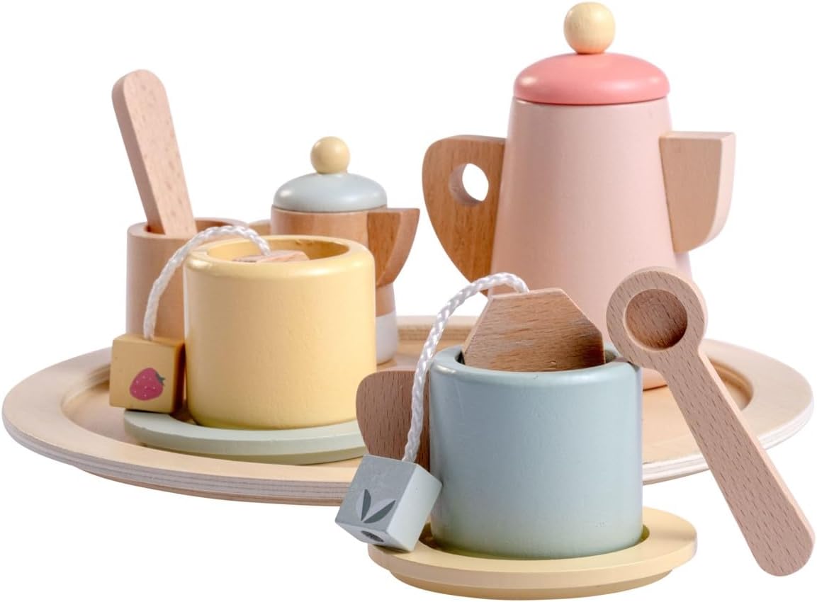 JC Toys Colección Parfait | Juego de fiesta de té de 12 piezas de m...