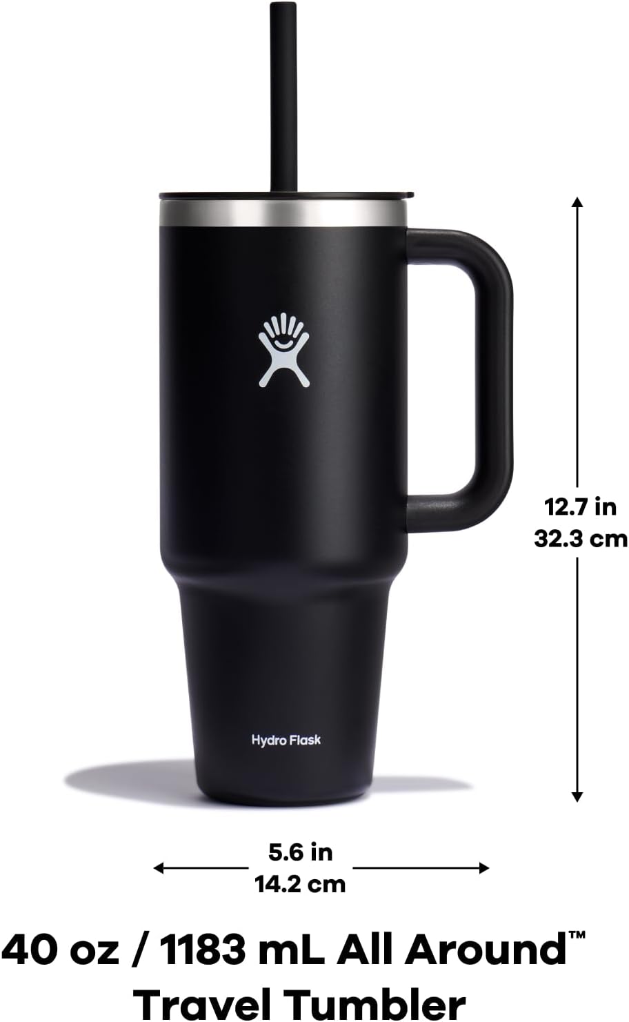 Hydro Flask Vaso de viaje con asa, tapa y pajita, acero inoxidable...