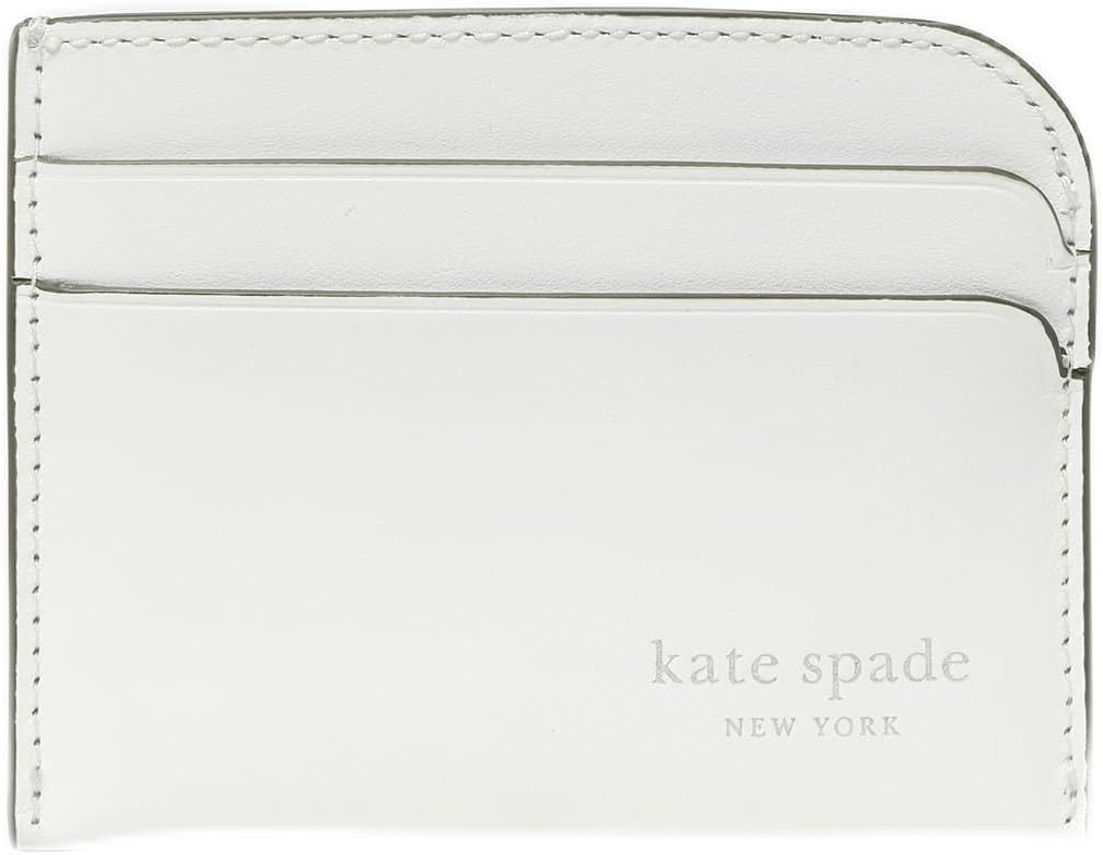 kate spade new york Tarjetero de cuero con guijarros Devin, Blanco...