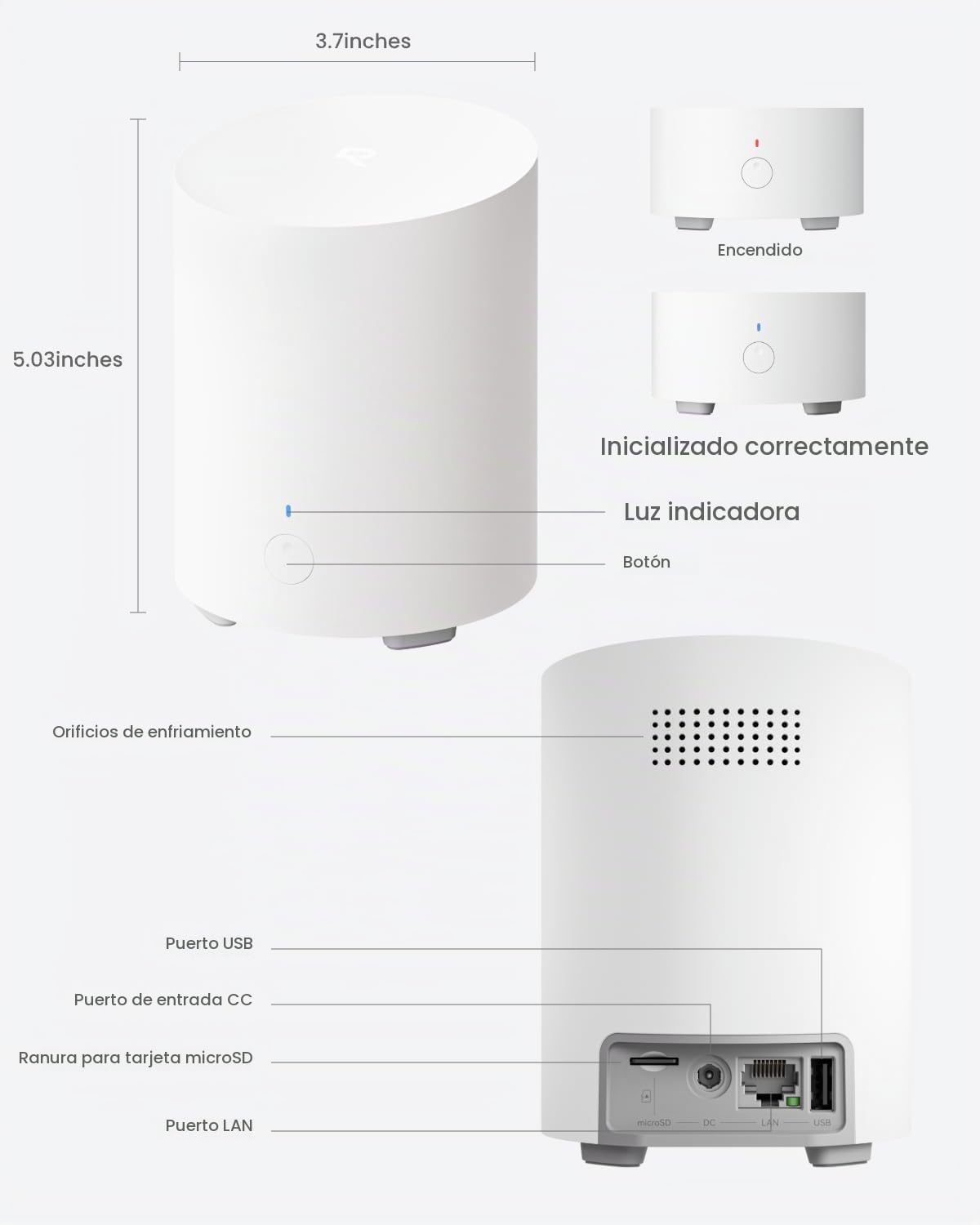 REOLINK Home Hub mini con 2X Argus 3 Pro+panel solar, cámaras de se...
