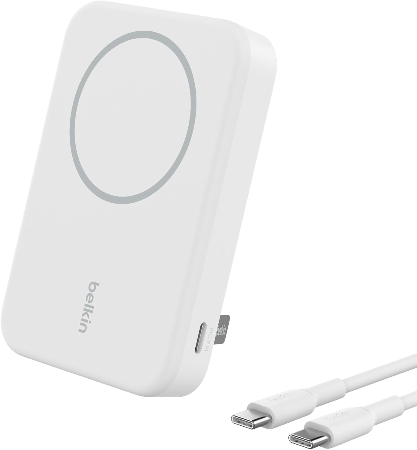 Belkin Cargador portátil, banco de energía inalámbrico de 15 W 8000...