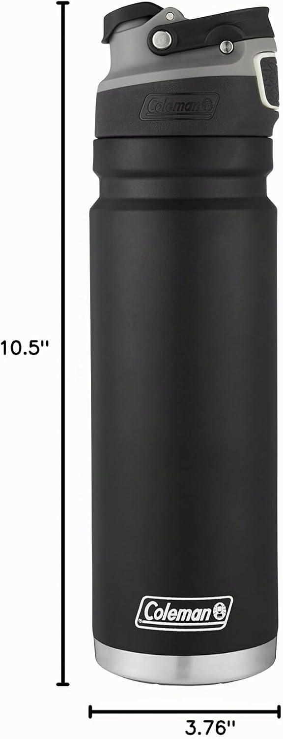 Coleman Autoseal FreeFlow - Botella de agua de acero inoxidable, co...