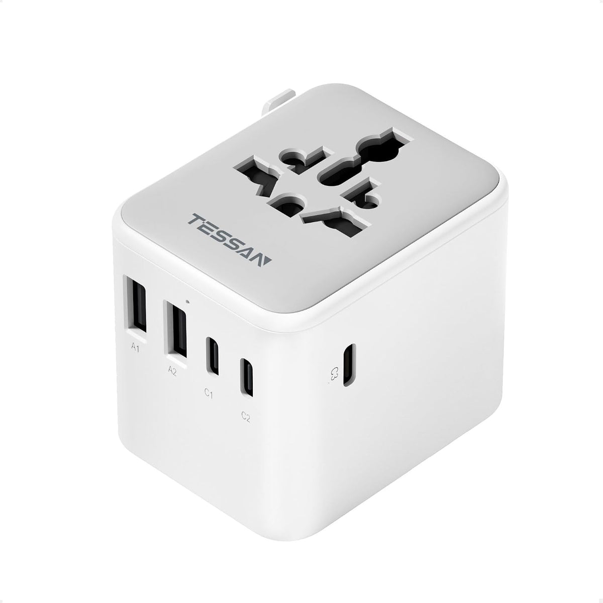 TESSAN Adaptador de viaje universal 28W, adaptador de corriente | A...