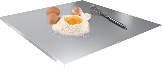 KORVOS Tabla de cortar de acero inoxidable para cocina, tabla de co...