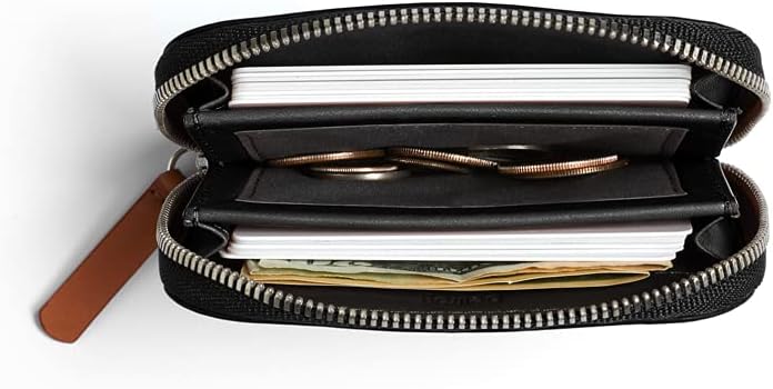 Bellroy Folio Mini, Monedero de Cuero - Negro | Cartera compacta de...